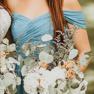 Azazie Steel Blue Dress